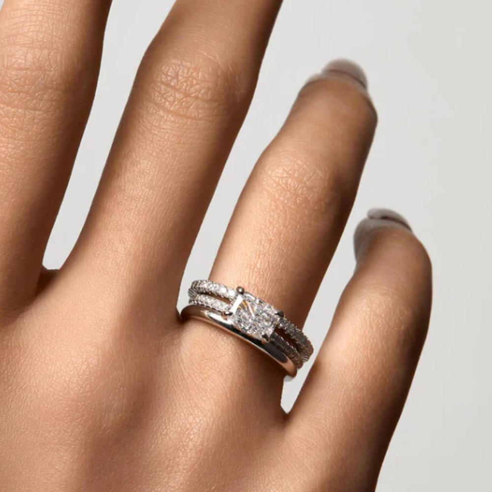 EAST WEST RADIANT PAVÉ RING - OBJKTS Jewelry - Picture 6 of 8